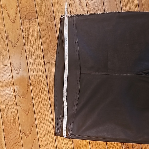 Helmut Lang slit leather pants size 12 wine/oxblood NWOT - Picture 8 of 16